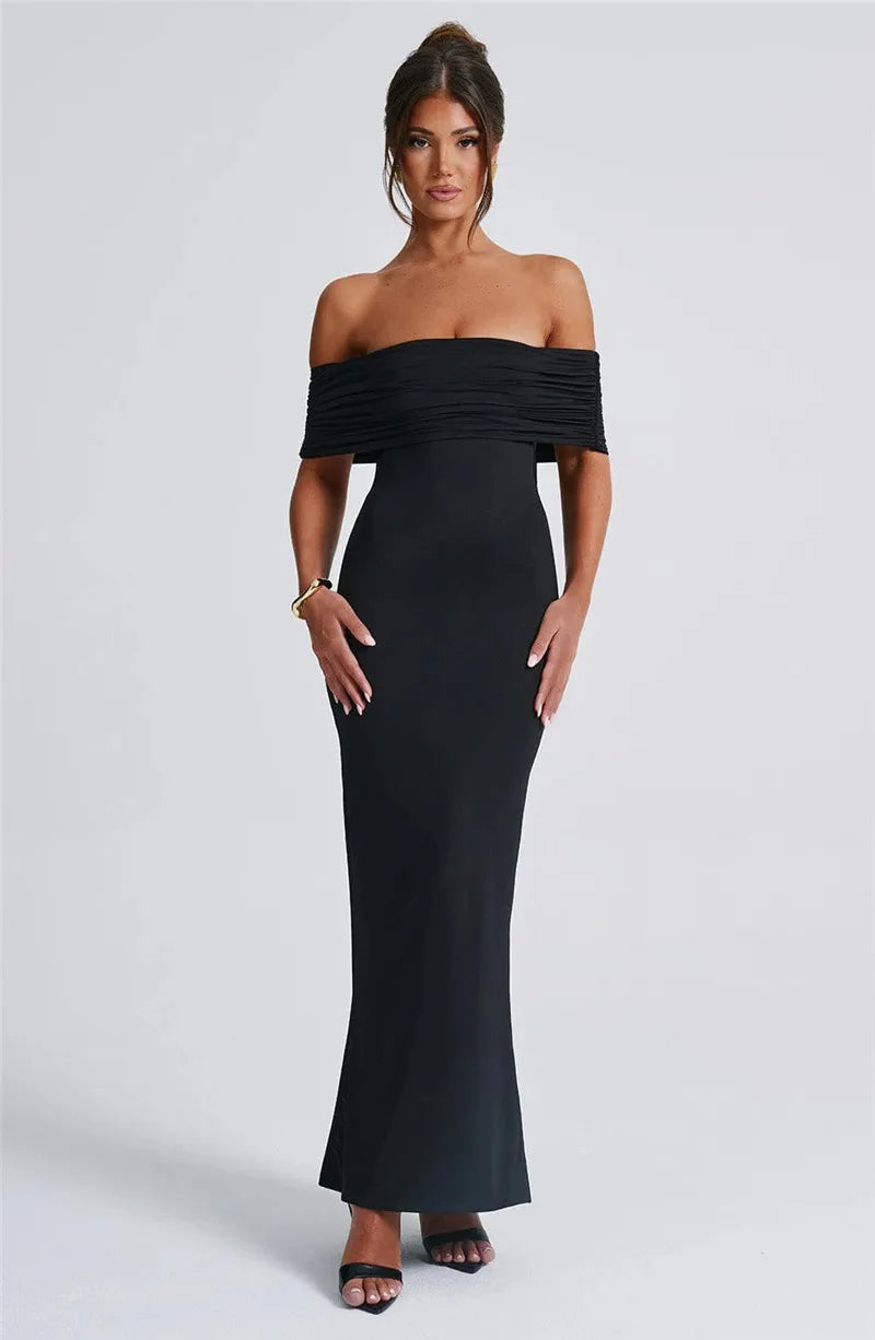 Sexy Strapless Backless Maxi Dress