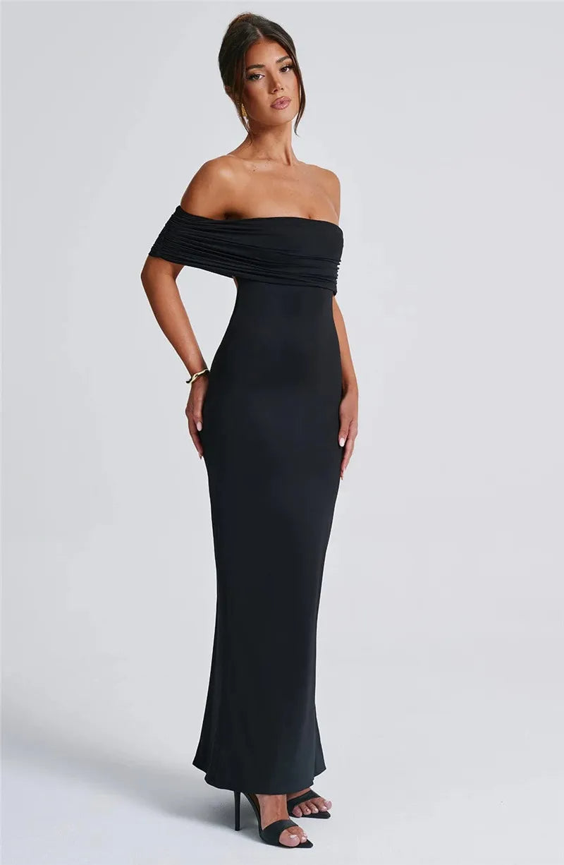 Sexy Strapless Backless Maxi Dress