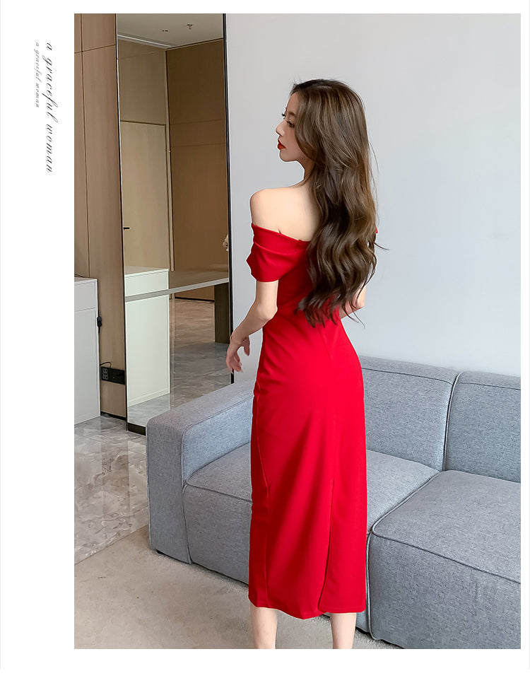 Elegant Off Shoulder Evening Party Dress