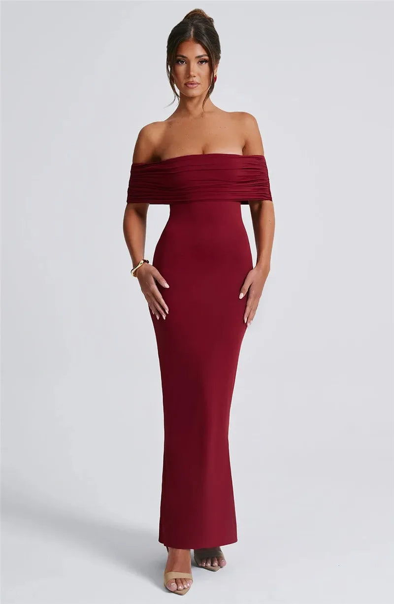 Sexy Strapless Backless Maxi Dress