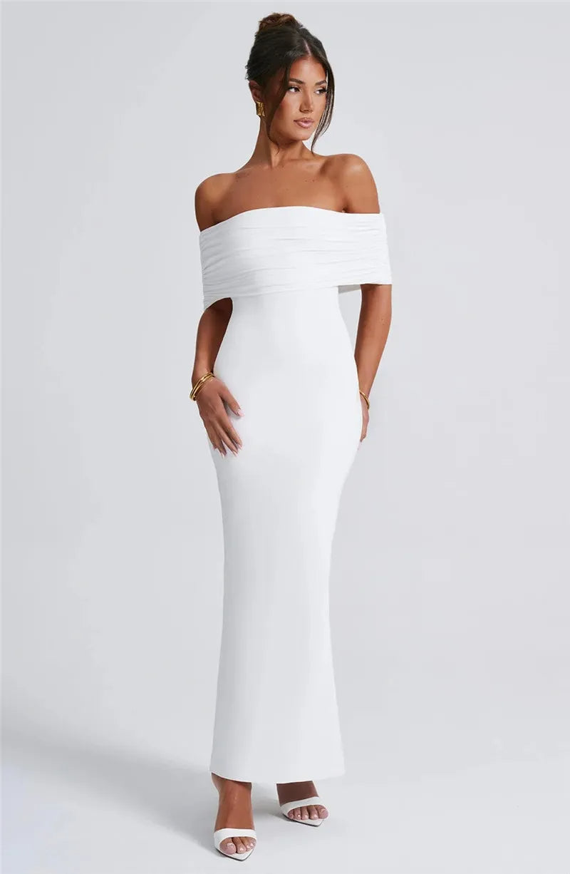 Sexy Strapless Backless Maxi Dress