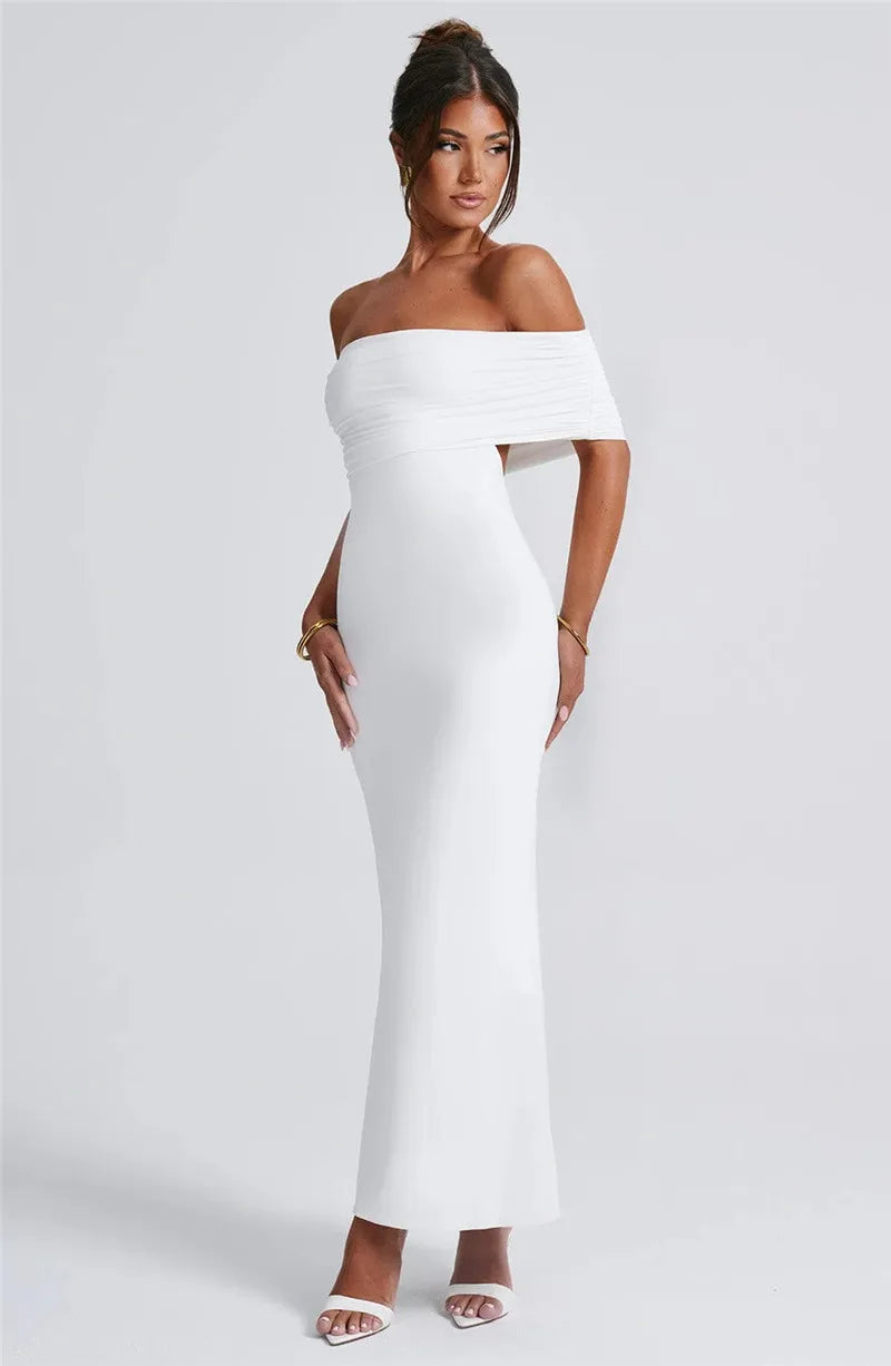 Sexy Strapless Backless Maxi Dress