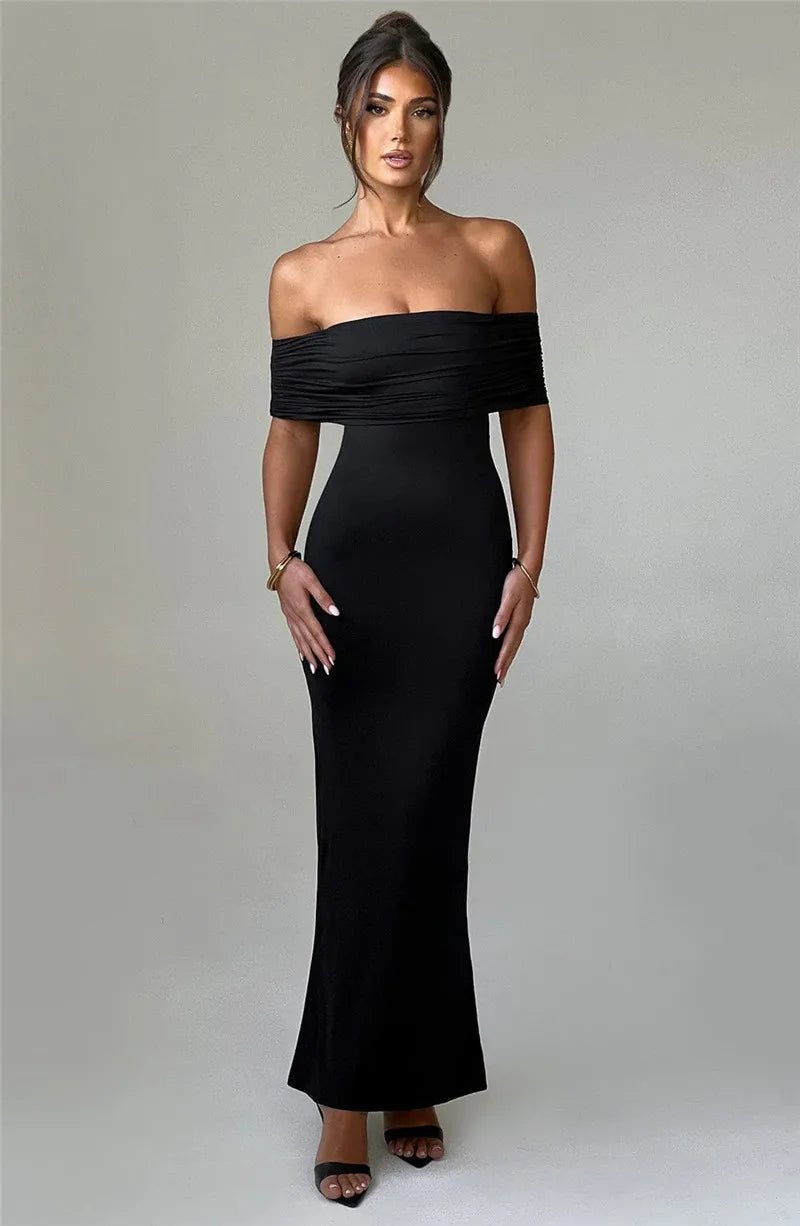 Sexy Strapless Backless Maxi Dress